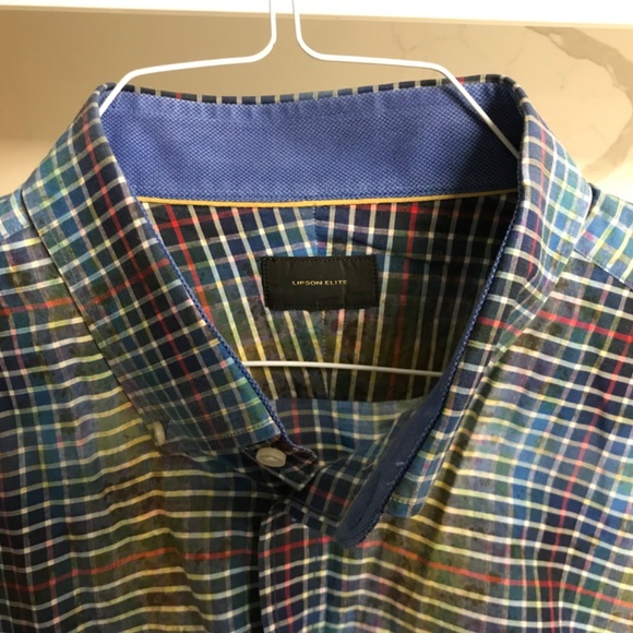 Lipson Elite 100% Cotton Men’s Button Down Long Sleeve Shirt XXL - Picture 4 of 13